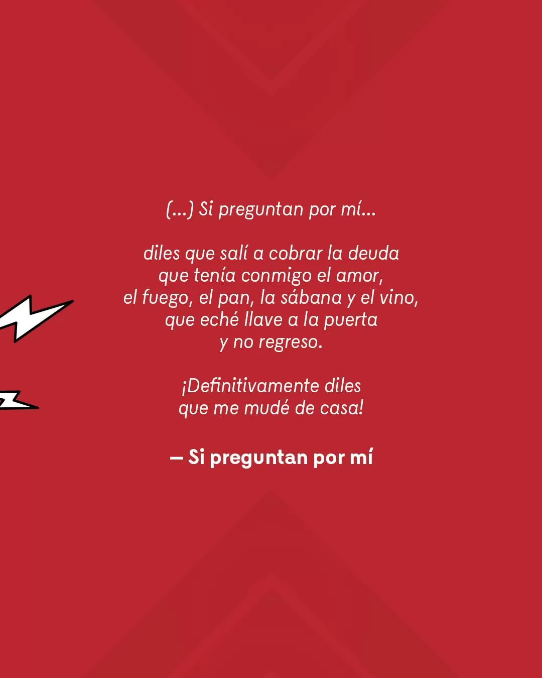 Ilustración, fondo rojo, con un poema de Beatriz Zuluaga 