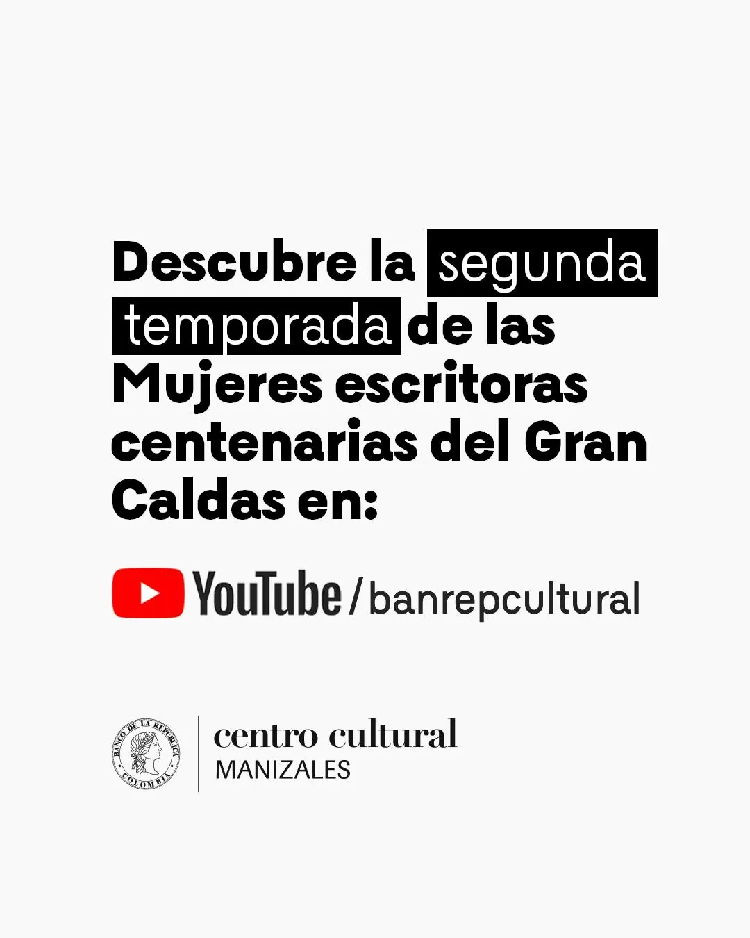 Imagen invitando a visitar el canal de YouTube. 