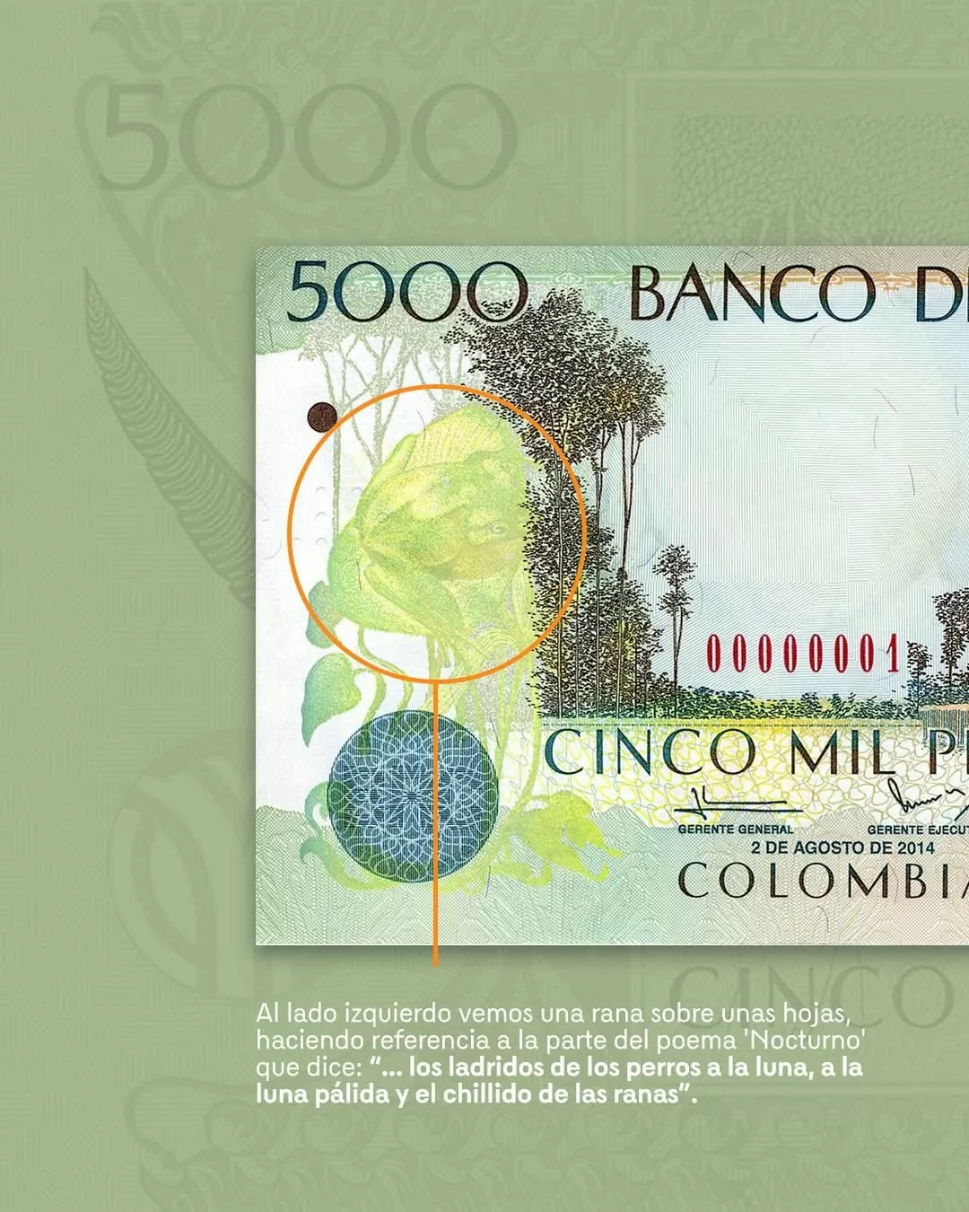 José Asunción Silva en el billete de $5.000