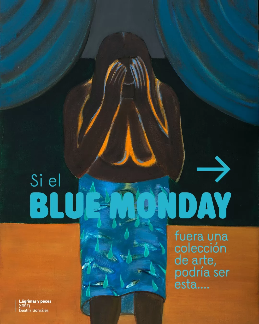 Imagen con la obra Lagrimas y peces, 1997, de Beatriz González