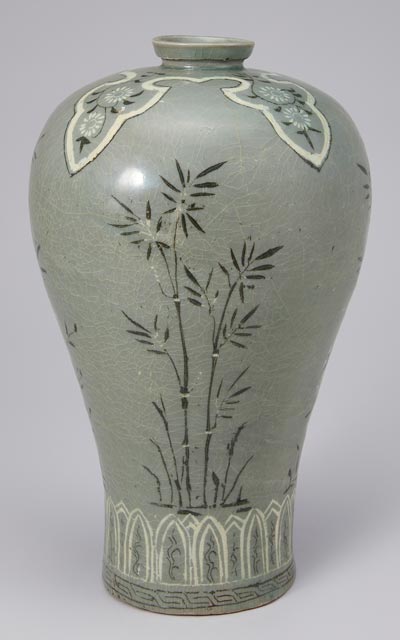 Celadón con incrustaciones.