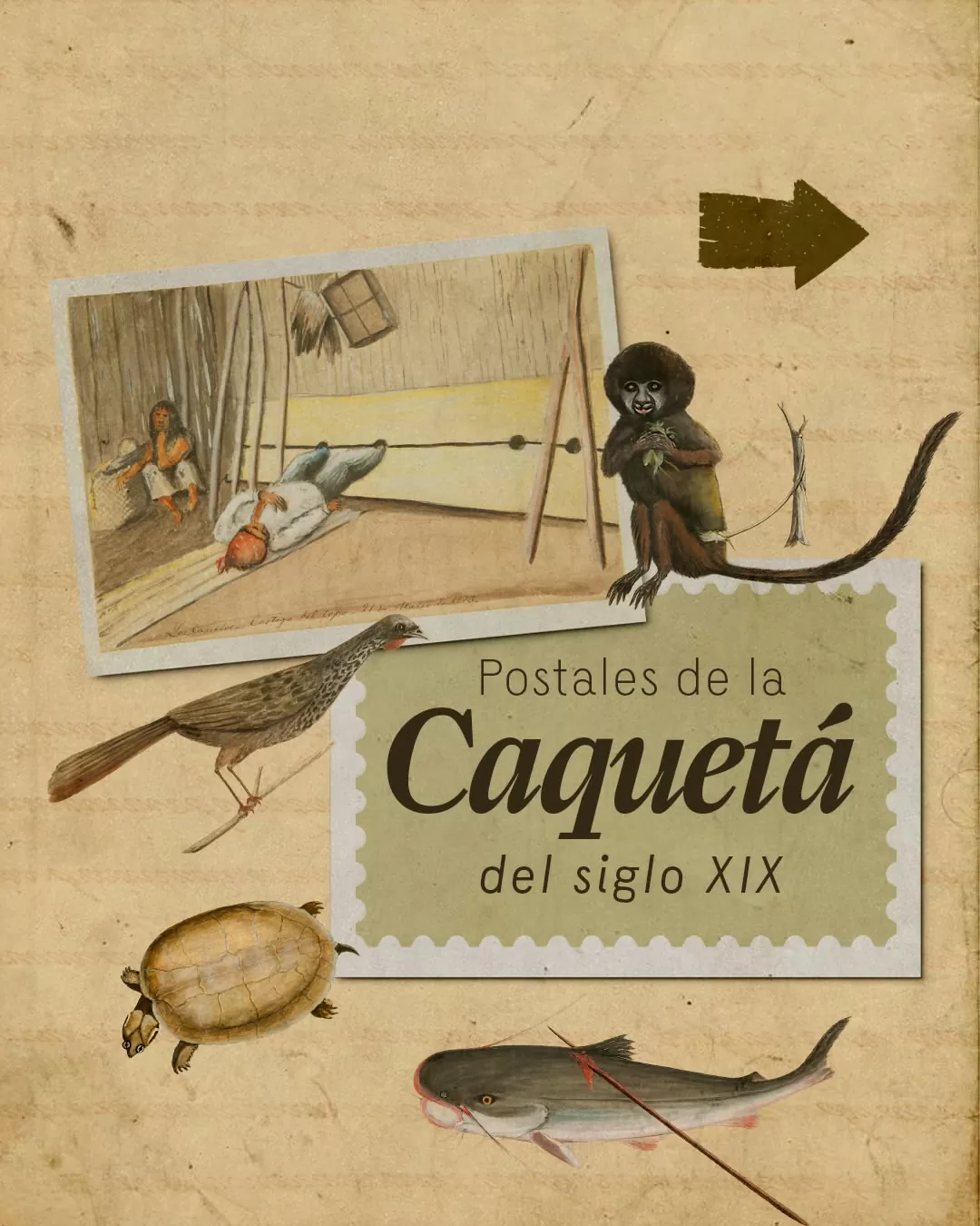 Postale de la Caquetá del siglo XIX.