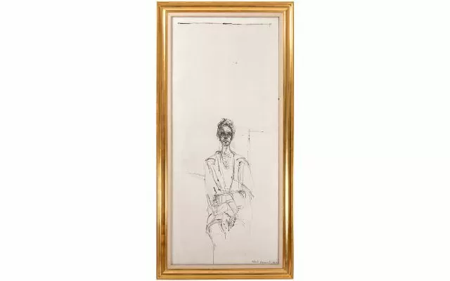 Carolina sobre fondo blanco (1961), Alberto Giacometti