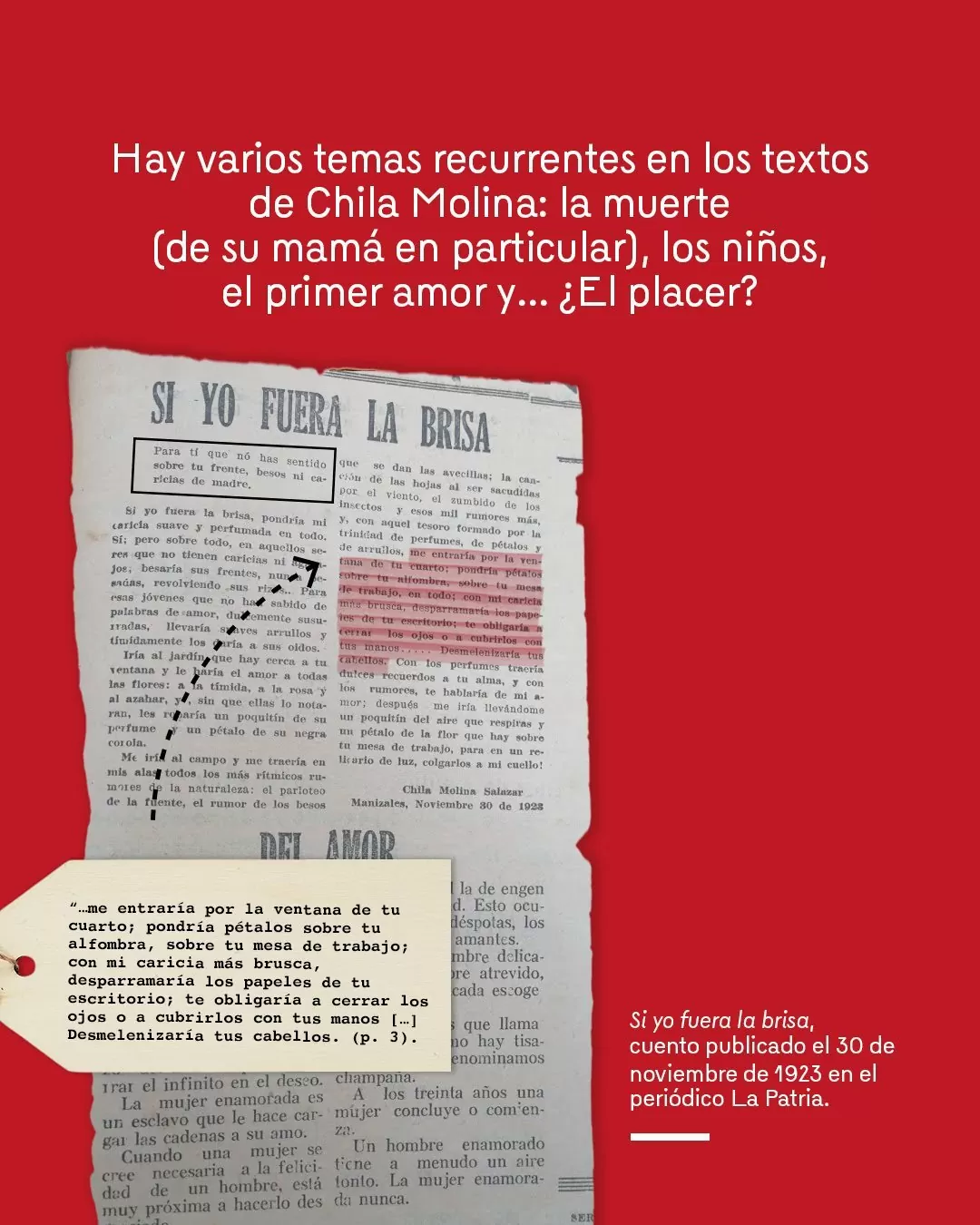 Imagen del cuento "Si yo fuera la brisa" publicado en 1923