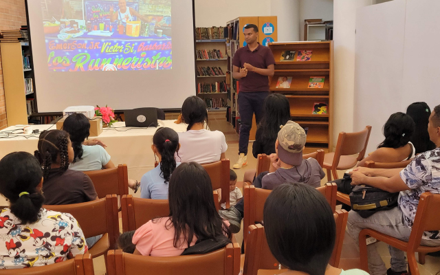 Realización del taller de arte picotero en Riohacha, en el marco de Colombia en una Champeta.