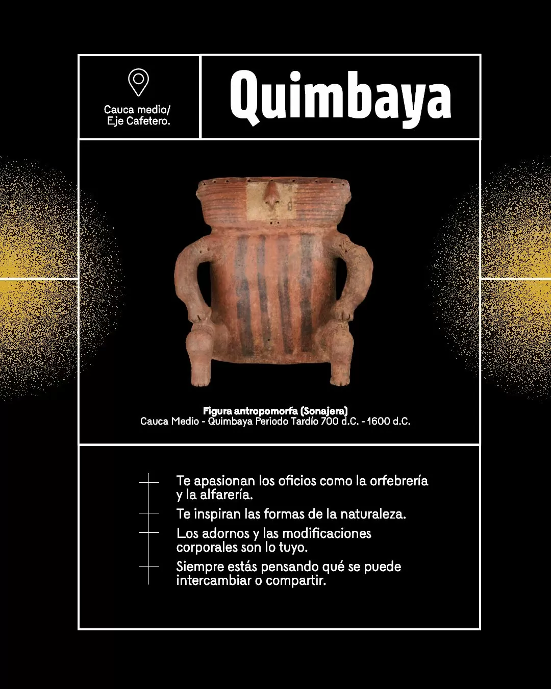 Figura antropomorfa (Sonajera), Cauca Medio - Quimbaya Periodo Tardío