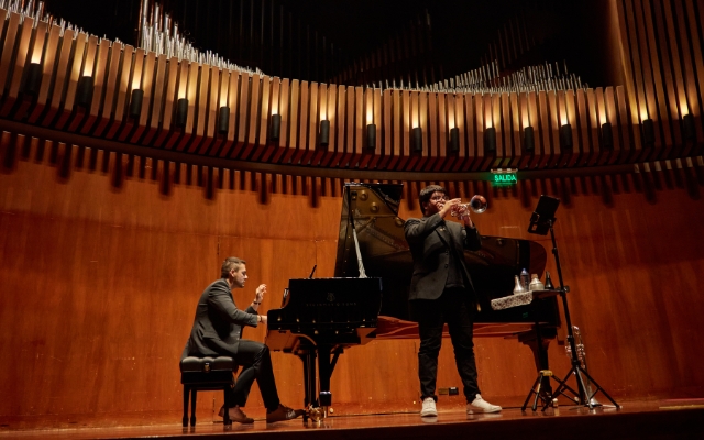 Concierto de Daniel Moreno en la Sala de Conciertos de la Biblioteca Luis Ángel Arango, 2023.