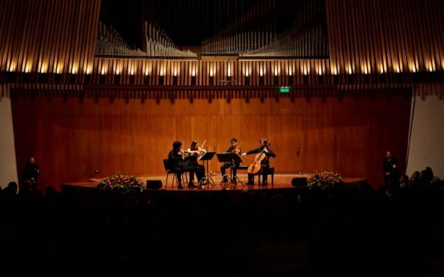 Concierto del Cuarteto Simply en la Sala de Conciertos de la Biblioteca Luis Ángel Arango, 2023.
