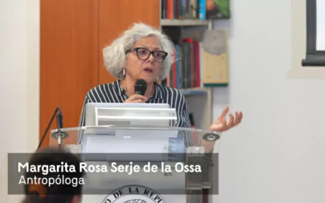 Margarita Rosa Serje, durante una conferencia en La Guajira 