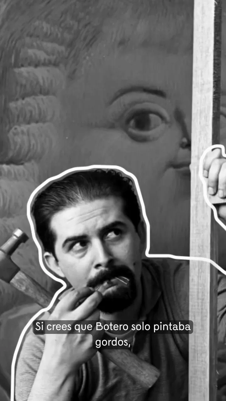 Fotografía de Fernando Botero y el texto: Si crees que Botero solo pintaba gordos