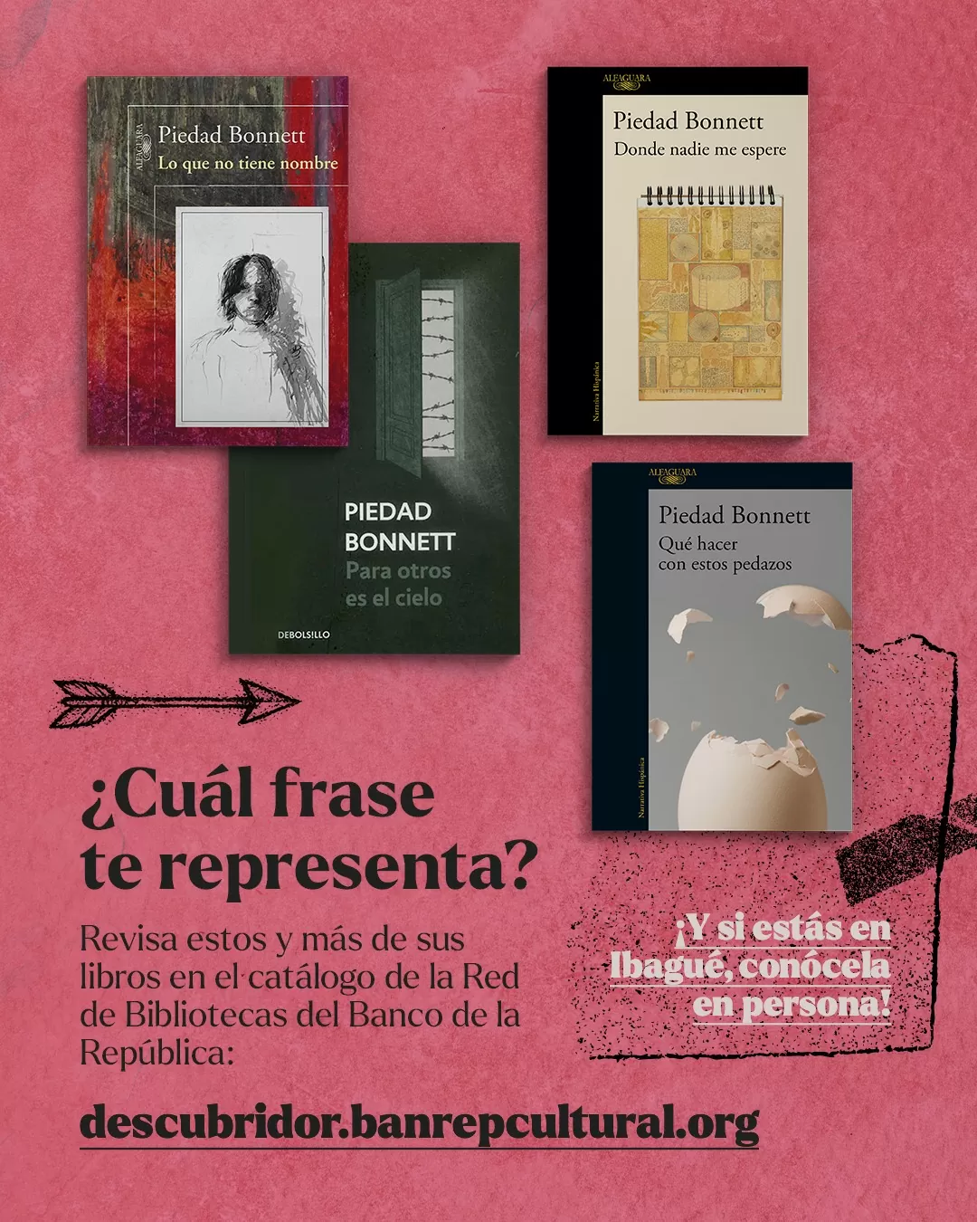 Carátulas de libros de Piedad Bonnett
