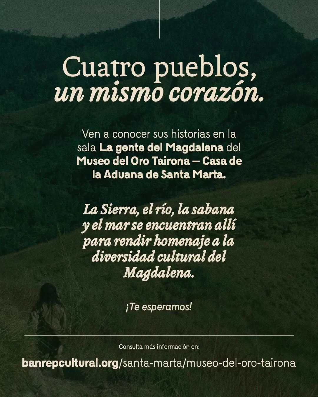 Fotografía de montañas de la Sierra Nevada y el texto: Cuatro pueblos, un mismo corazón
