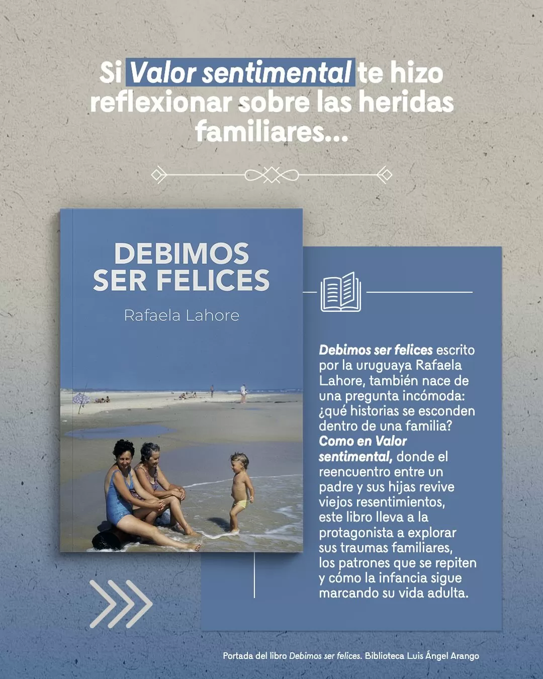 Carátula del libro Debimos ser felices De Rafaela Lahore