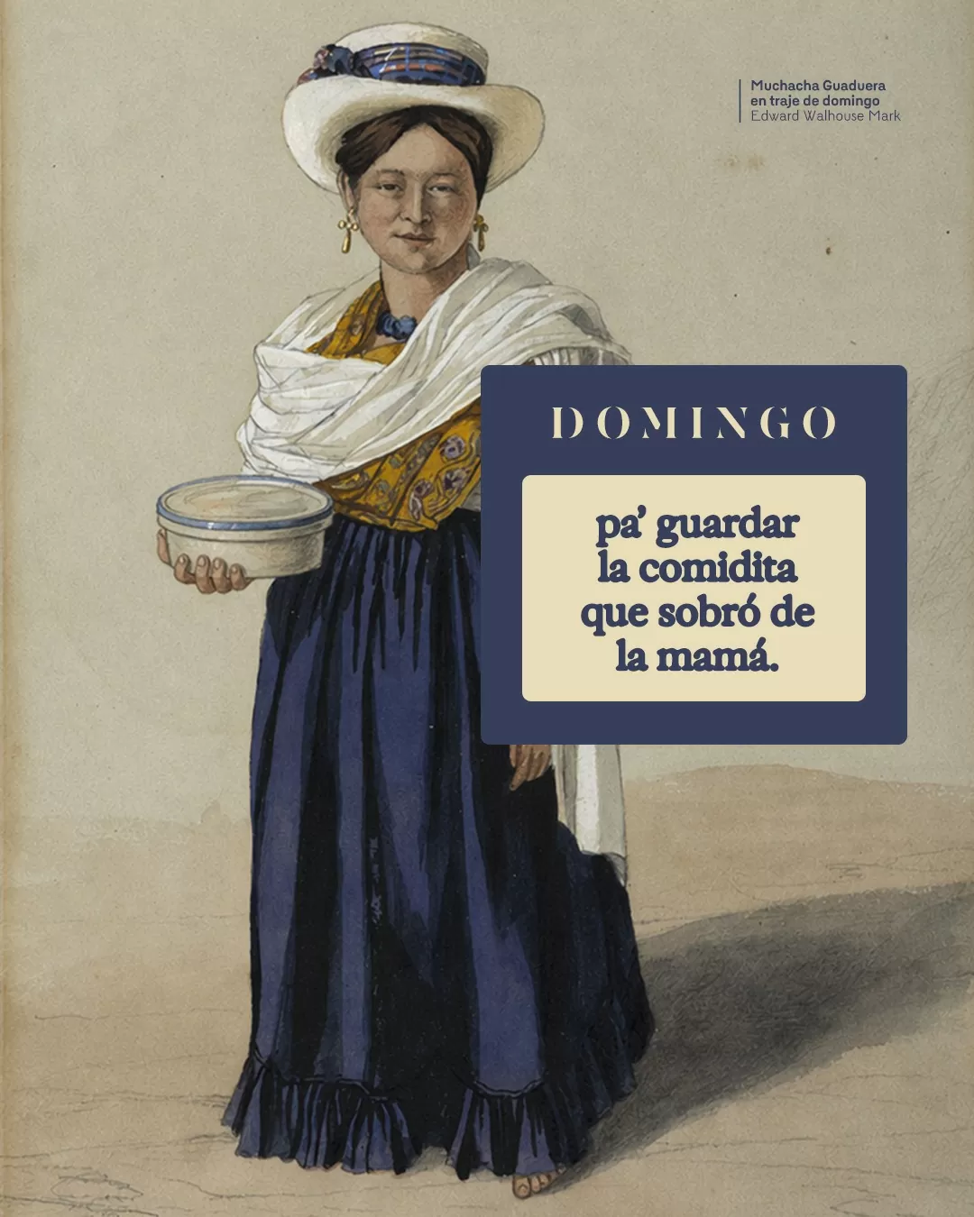 Domingo pa guardar la comidita que sobró de la mamá.