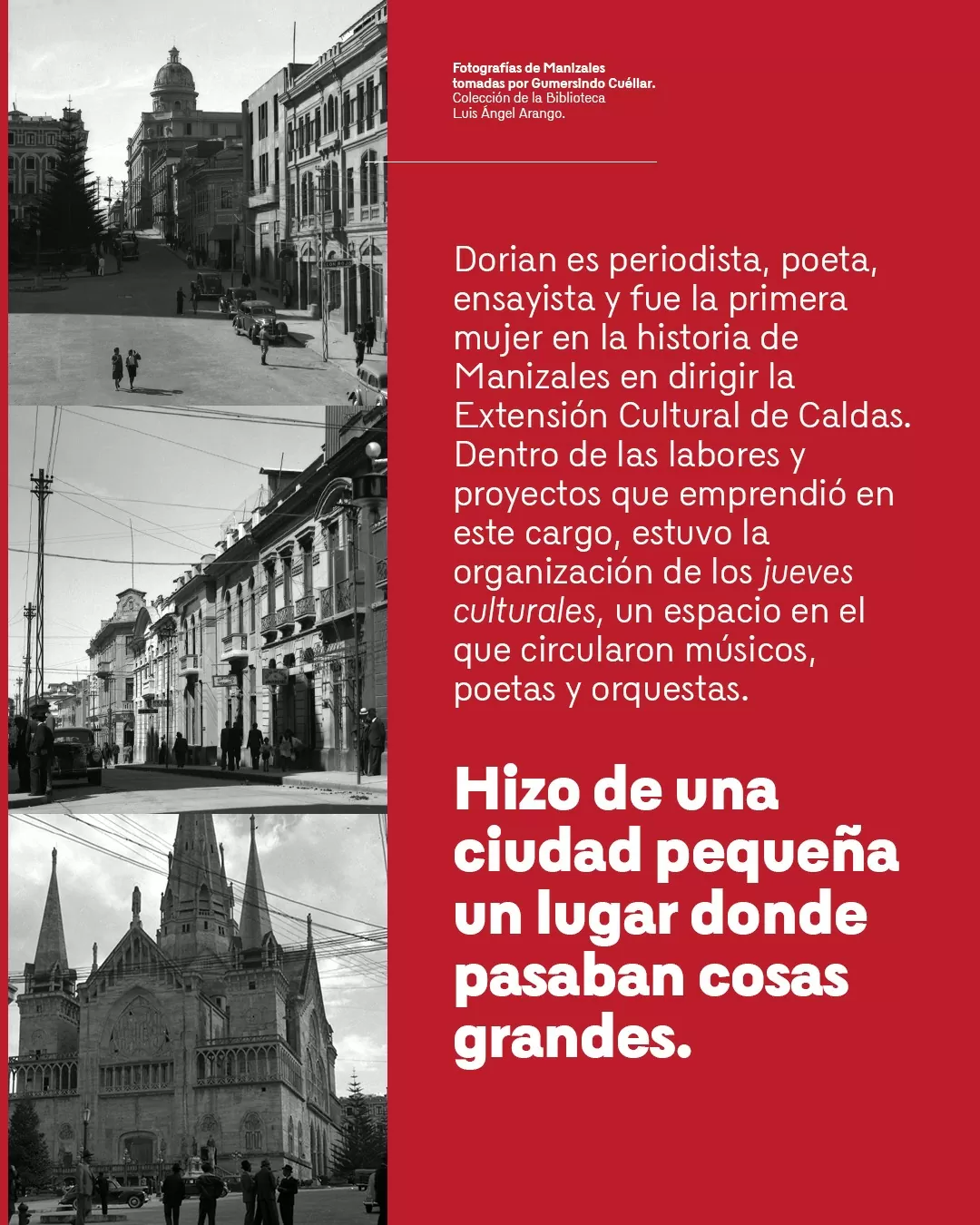 Fotografías a blanco y negro de las calles y lugares de Manizales