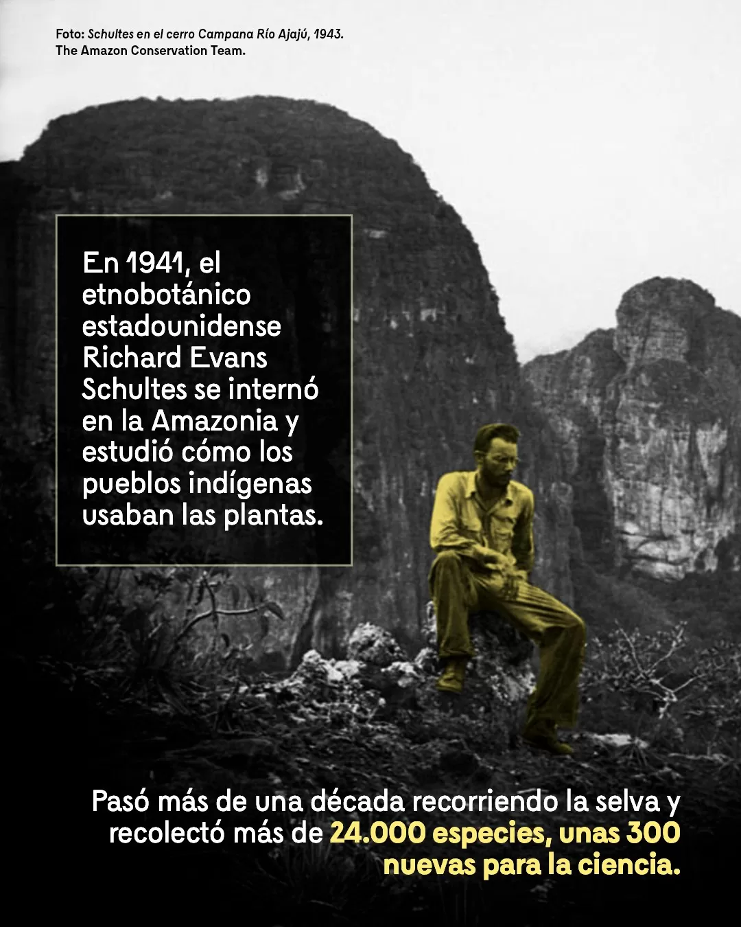 Fotografía de Richard Evans Schultes 