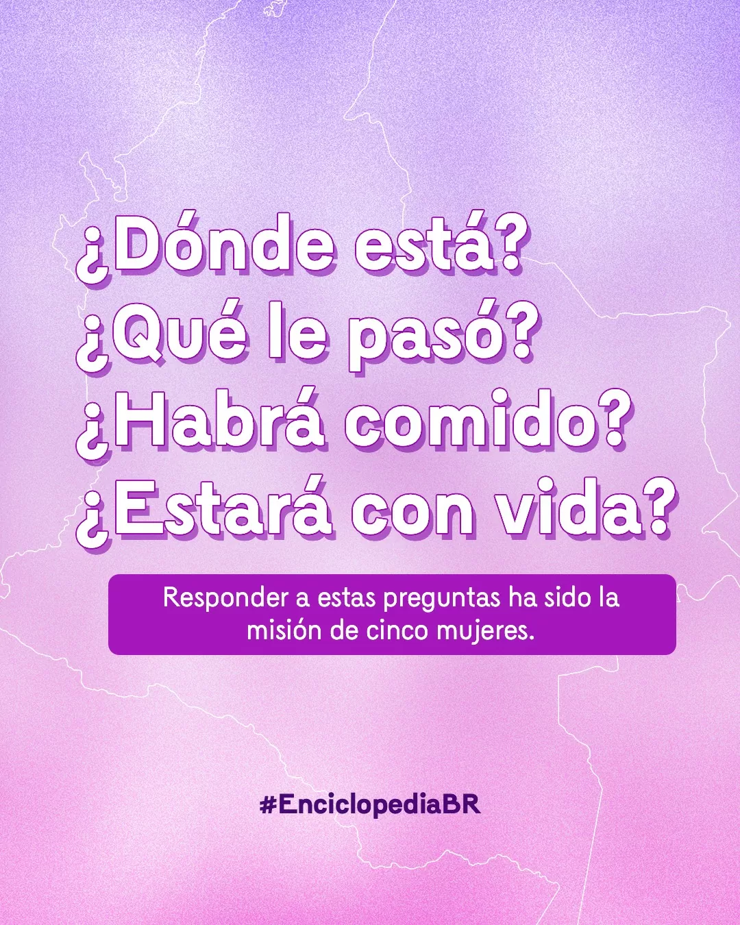 Ilustración en colores morado y rosado sobre las mujeres buscadoras