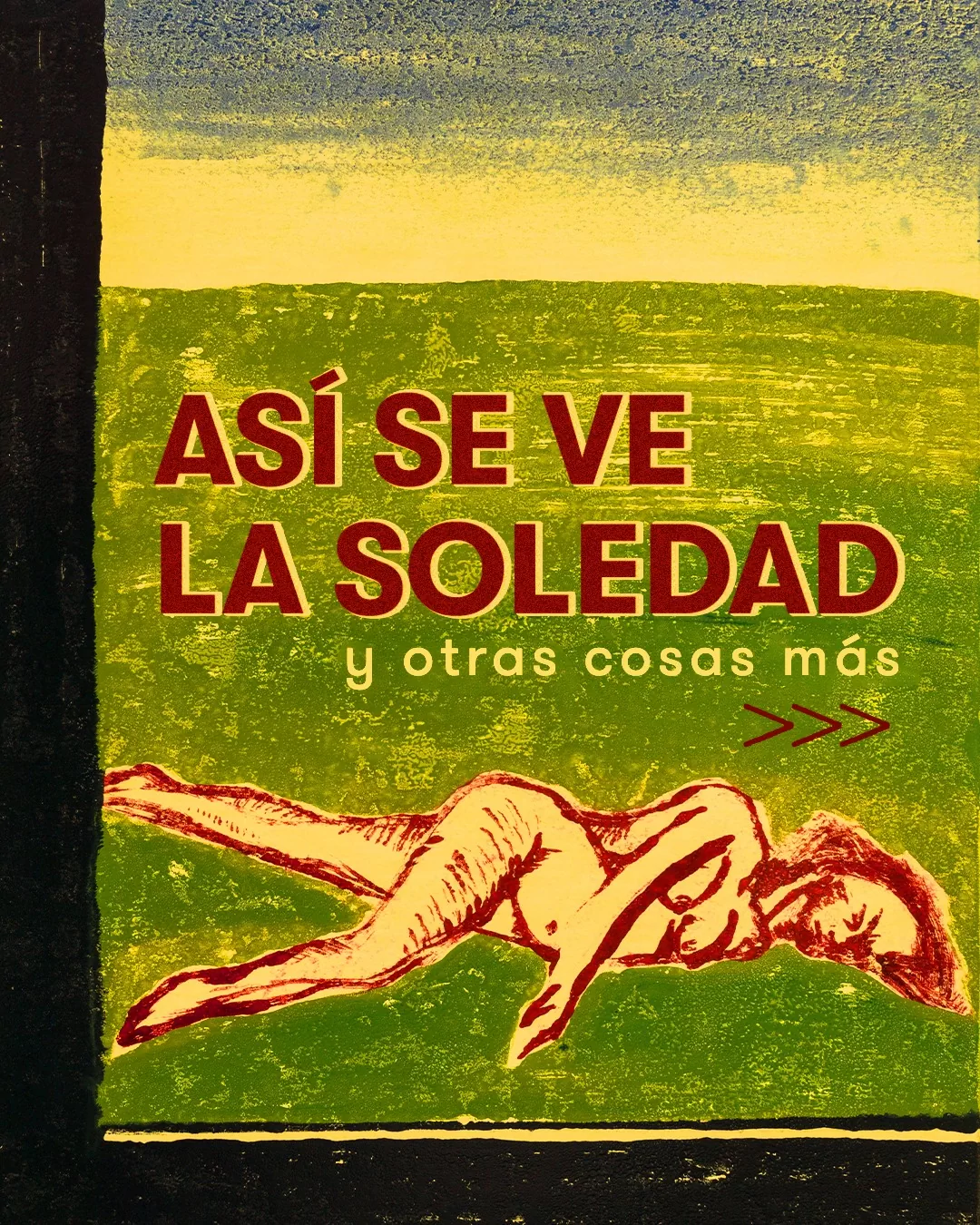 Obra con figura recostada sobre el césped