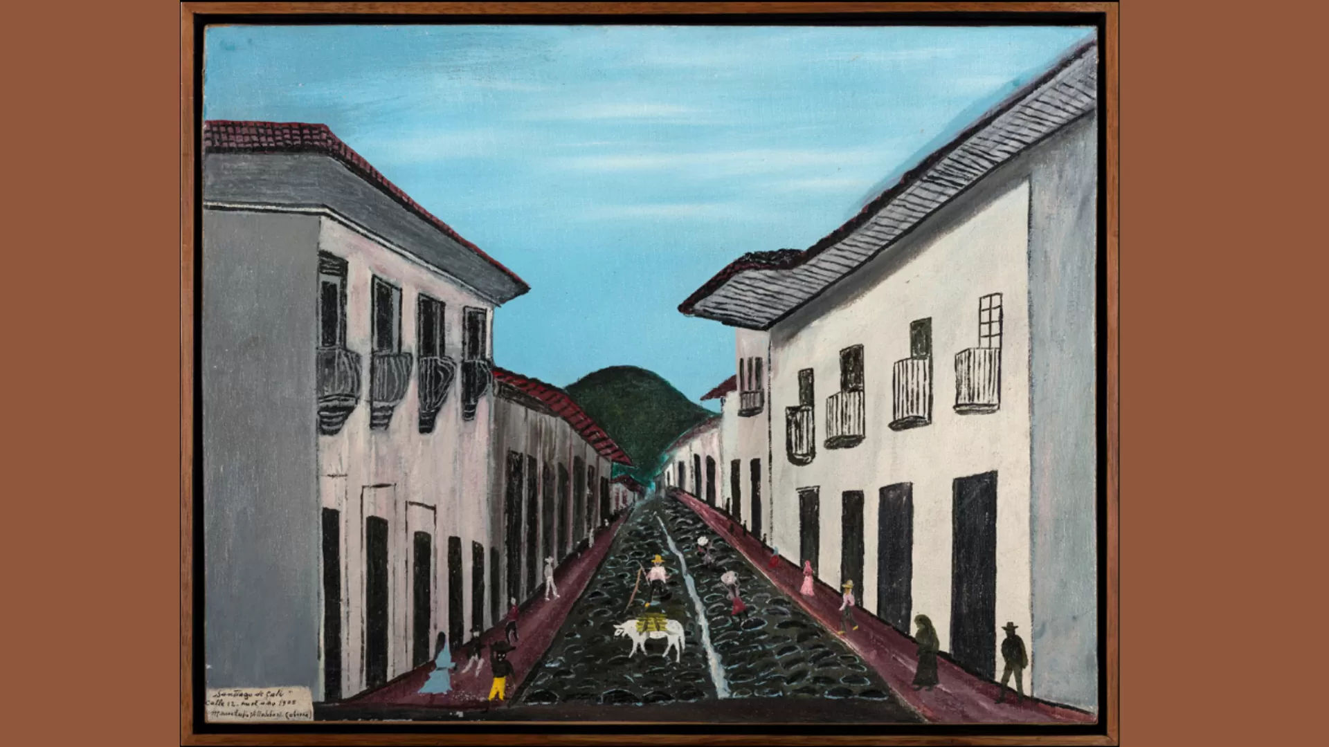 En la foto se observa una de las calles de la ciudad de Cali años 50