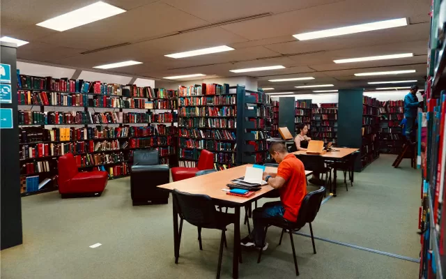 Sala de lectura en la Biblioteca Darío Echandía, Ibagué. 2024