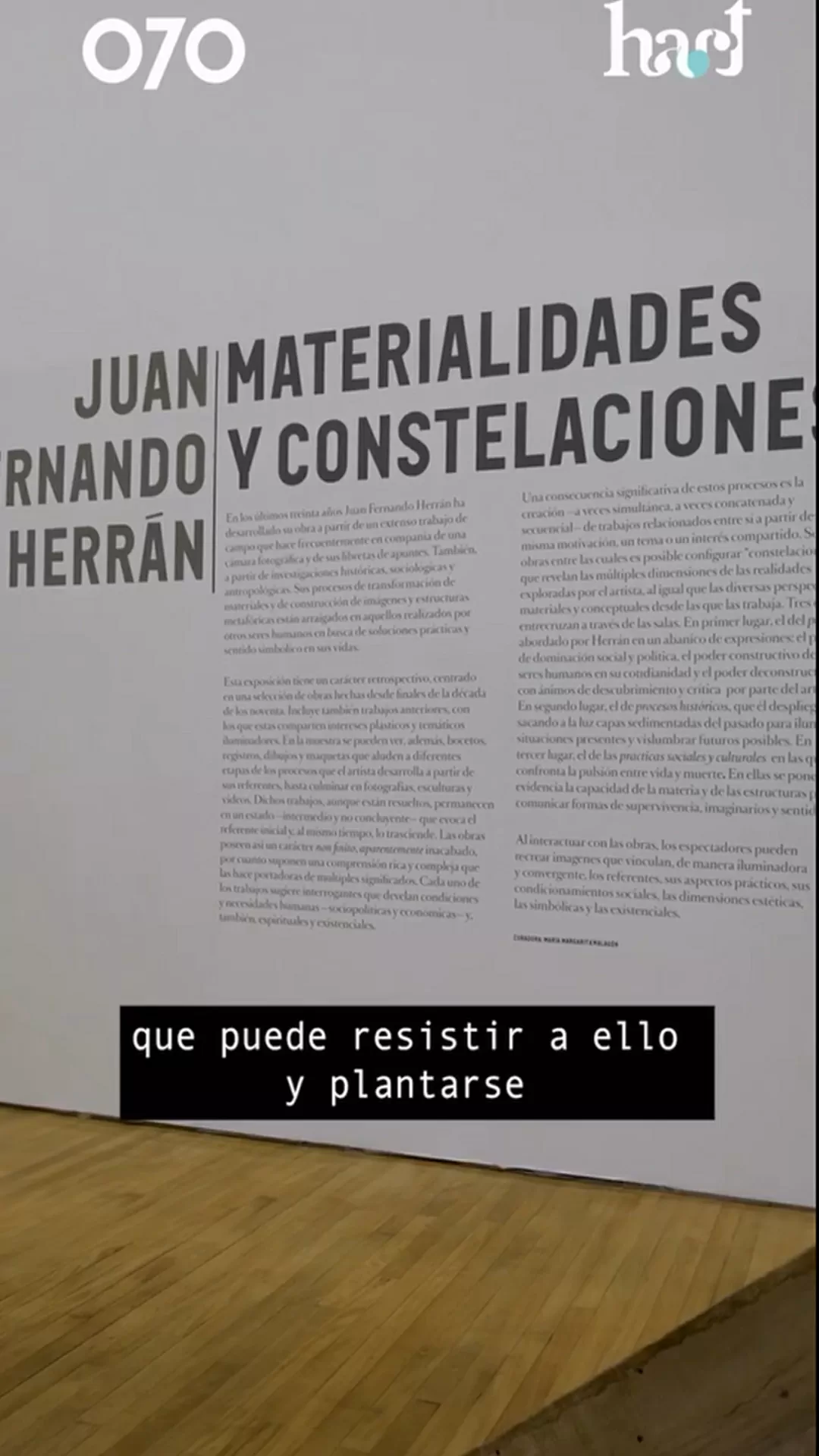 Foto a color de una imagen sobre la exposición "Materialidades y constelaciones"