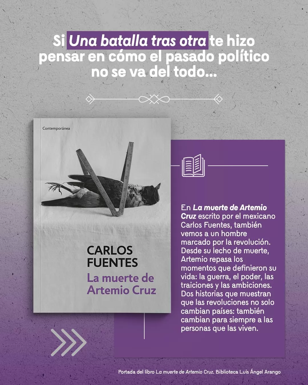 Carátula del libro La muerte de Artemio Cruz