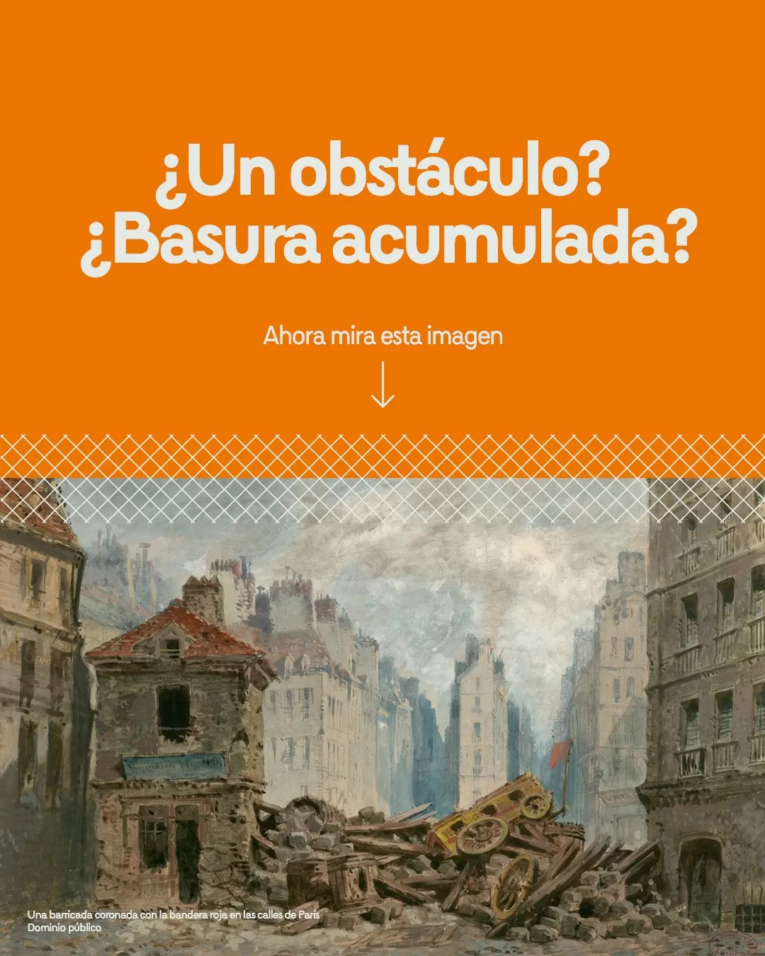 ¿Un obstáculo? ¿Basura acumulada?