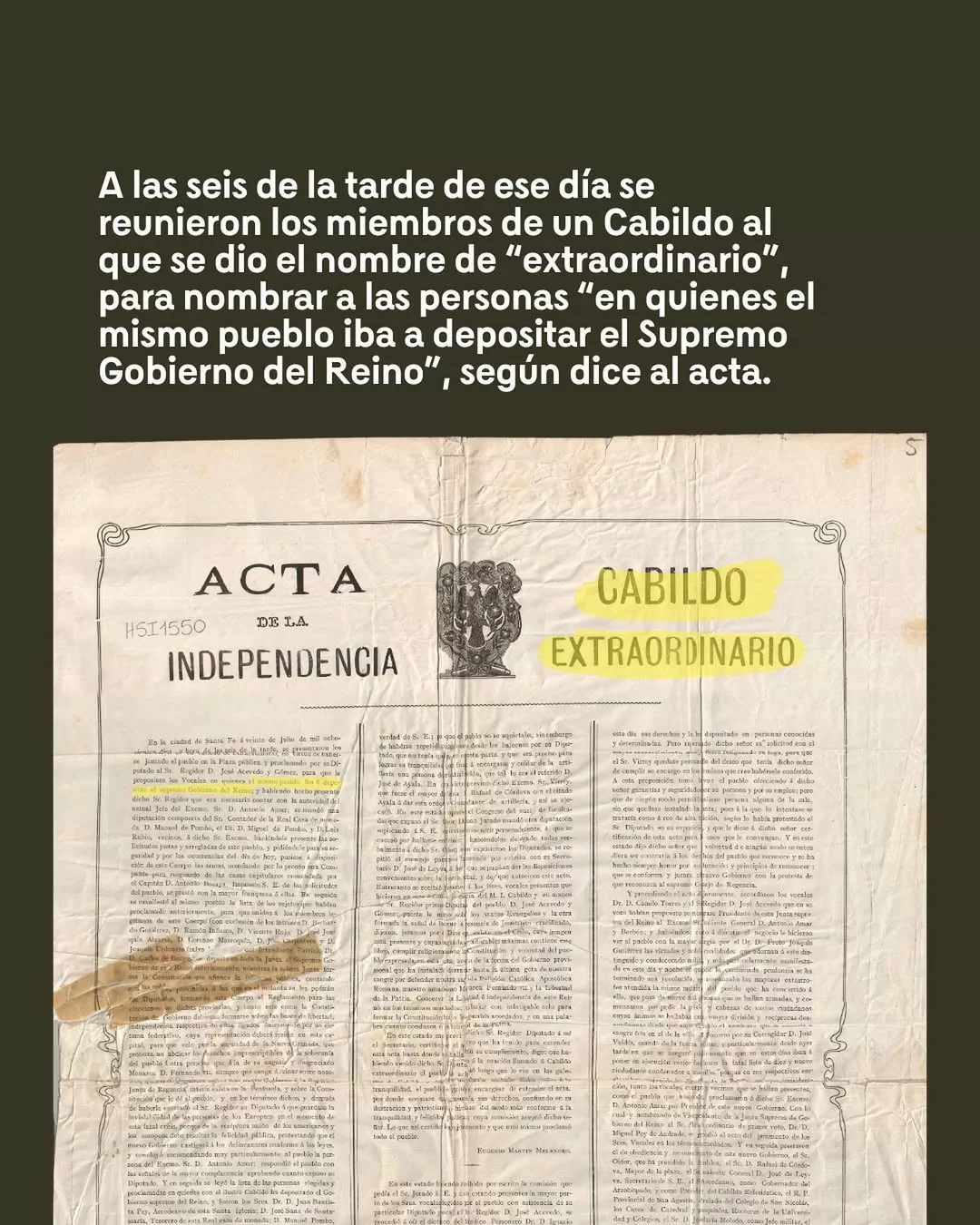 Acta reproducida por Antonio M. Londoño (1910), en la Imprenta de Carteles de Bogotá
