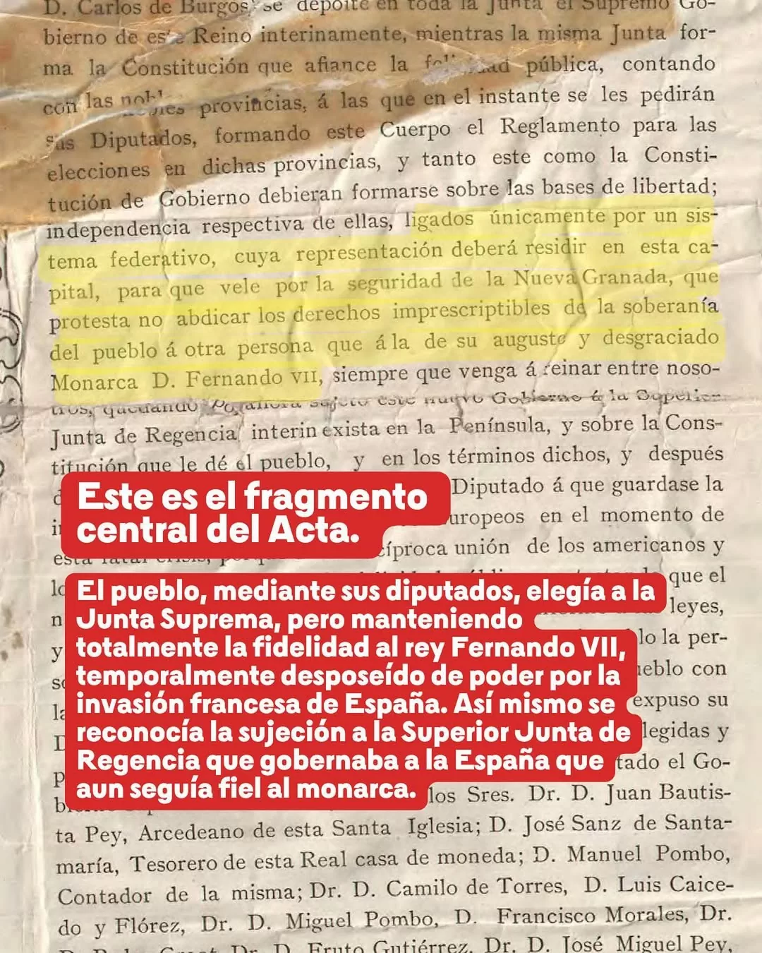 Acta reproducida por Antonio M. Londoño (1910), en la Imprenta de Carteles de Bogotá