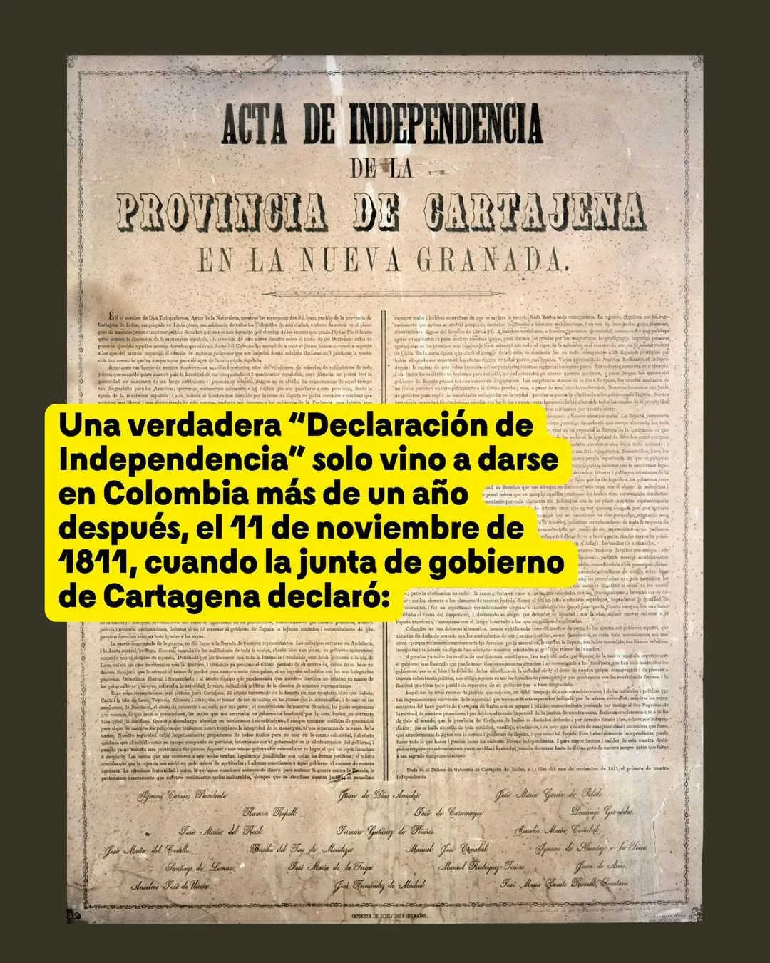 Acta reproducida por Antonio M. Londoño (1910), en la Imprenta de Carteles de Bogotá