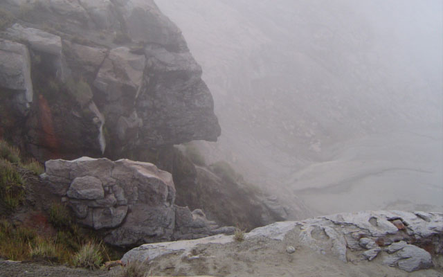 En el volcán nevado del Ruiz