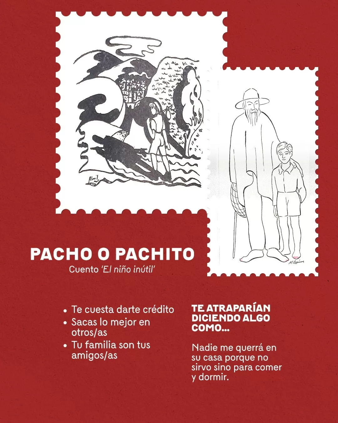 Ilustración de Pacho o Pachito del cuento El niño inútil
