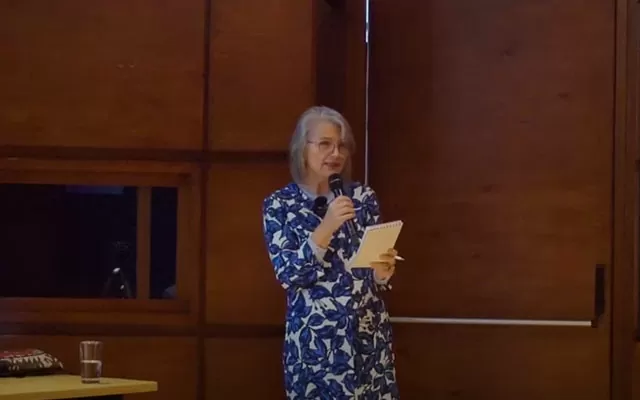 María Virginia Casasfranco en la conferencia: Apropiación social y gobernanza de los paisajes del agua en la cuenca del río Cauca