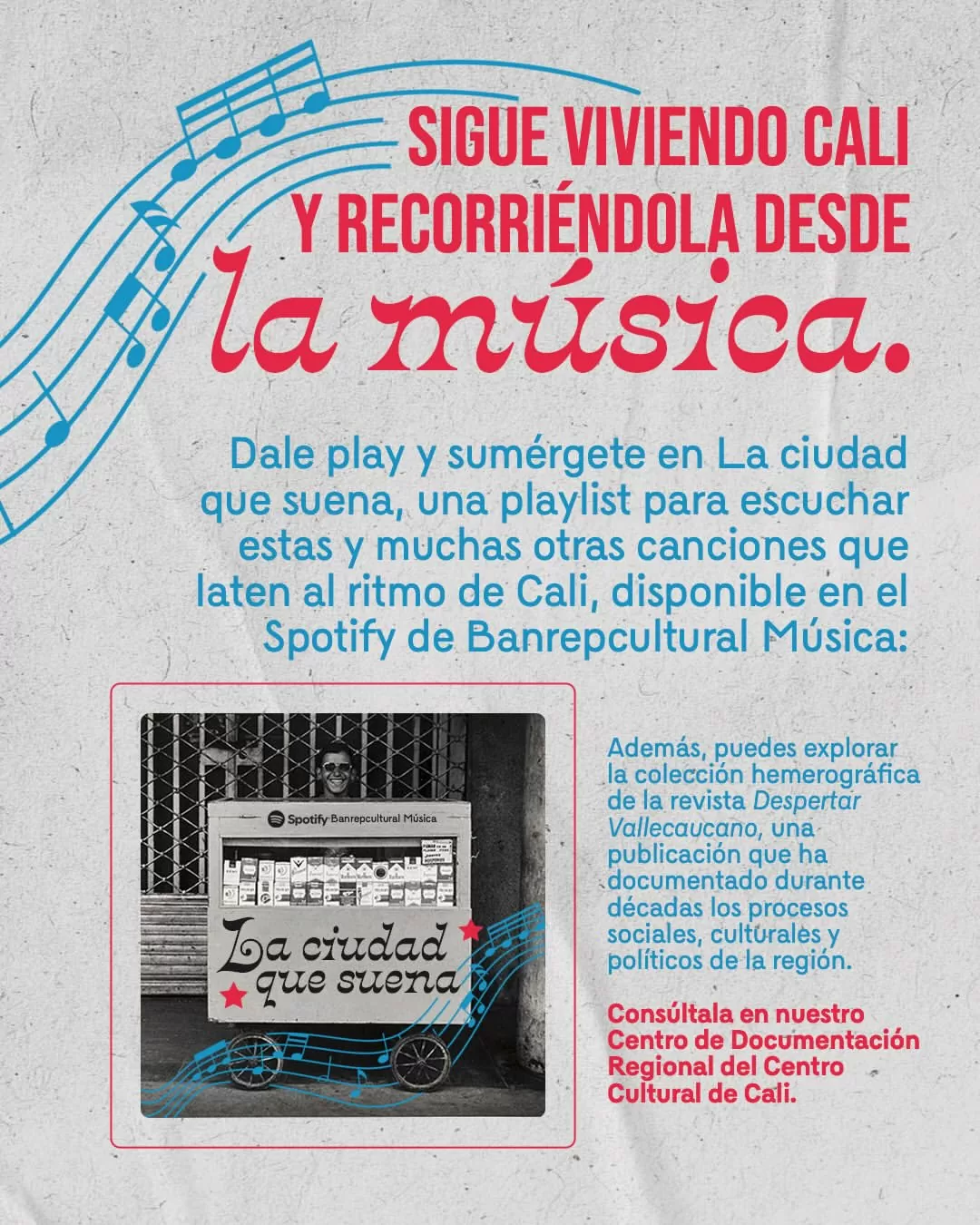 Sigue viviendo Cali y recorriéndola desde la música. 