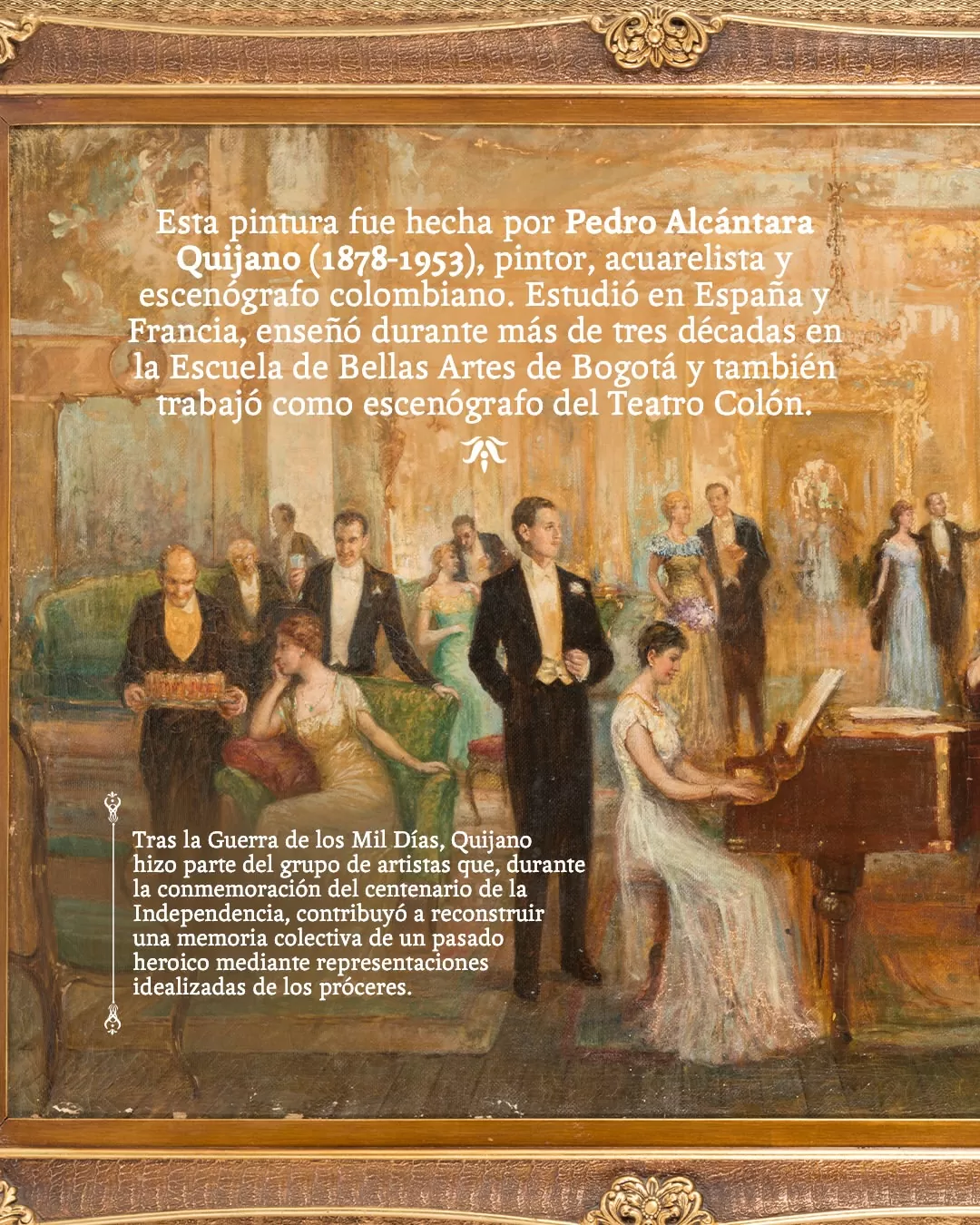 Esta pintura fue hecha por Pedo Alcántara Quijano (1979-1953), pintor, acuarelista y escenógrafo colombiano.