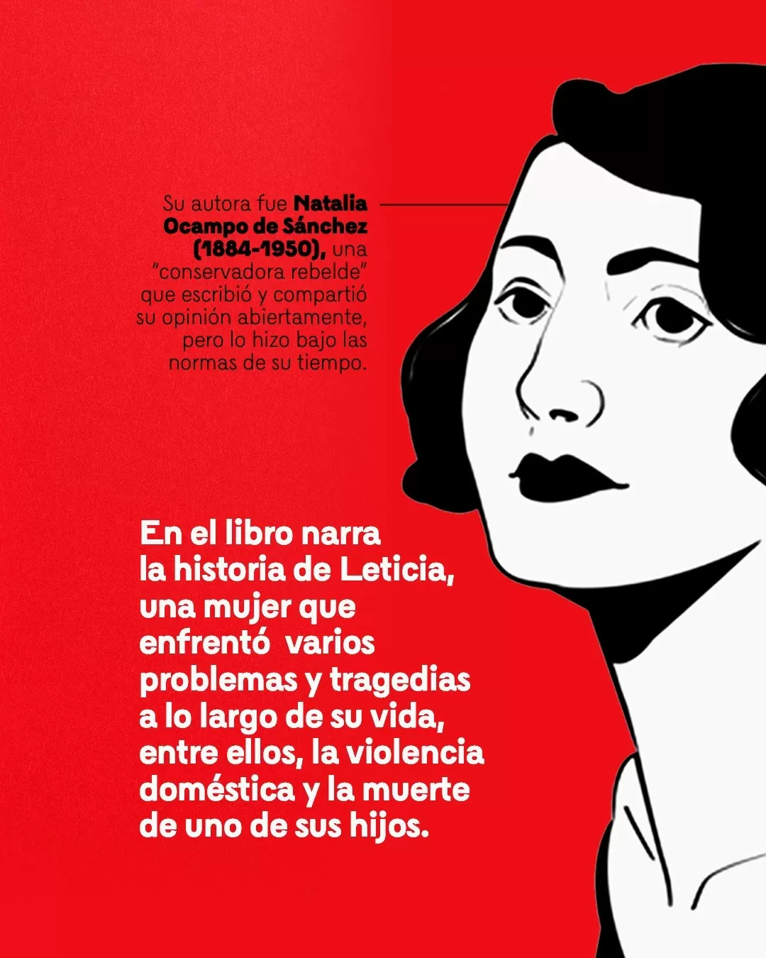 Ilustración a blanco y negro de Natalia Ocampo de Sánchez 