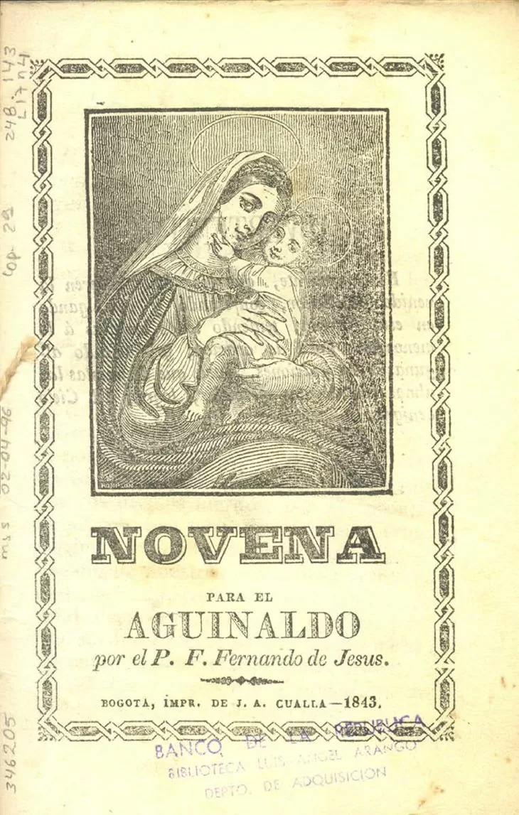 Novena para el aguinaldo (1843). Larrea, Fernando de Jesús, 1700-1773.