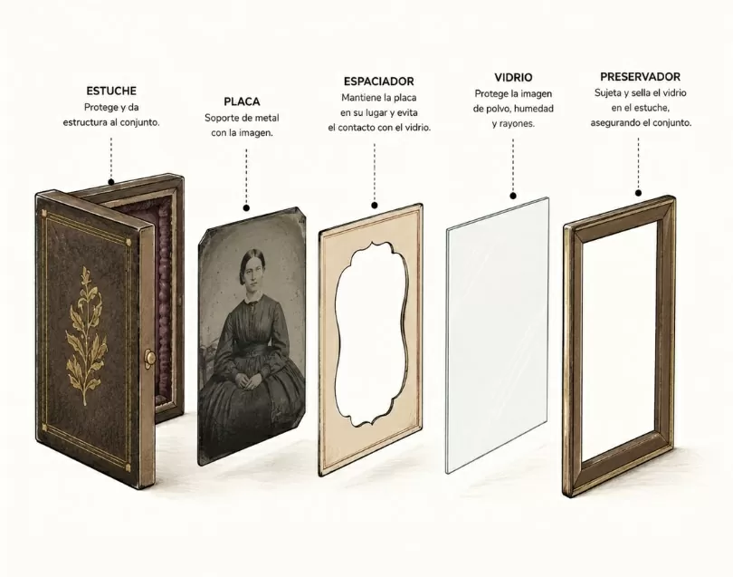 Partes de un estuche fotográfico