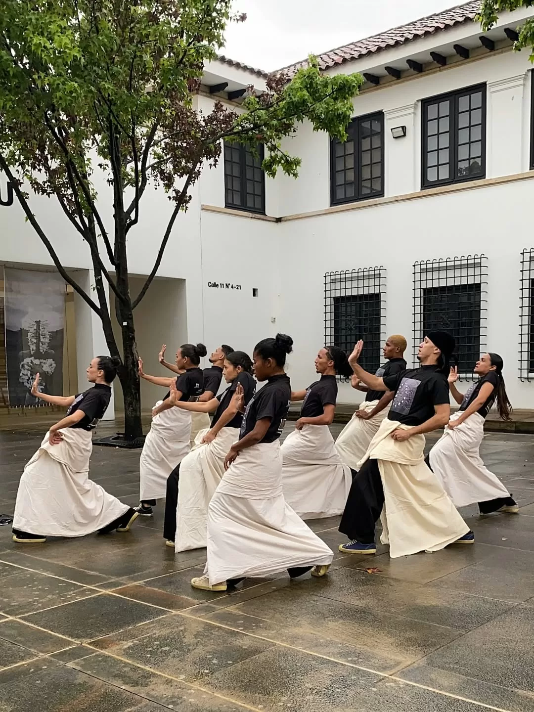Integrantes del Colegio del Cuerpo en el performance A.R.M.E.R.O.