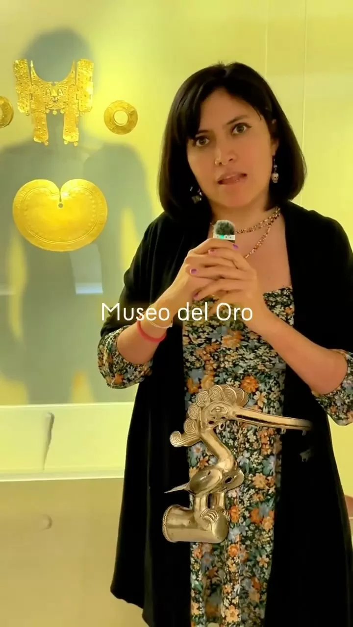 Imagen de Lina Campos, arqueóloga del Museo del Oro