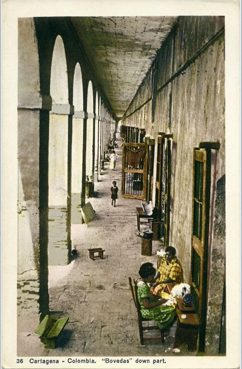 Postal de las bóvedas de Cartagena 