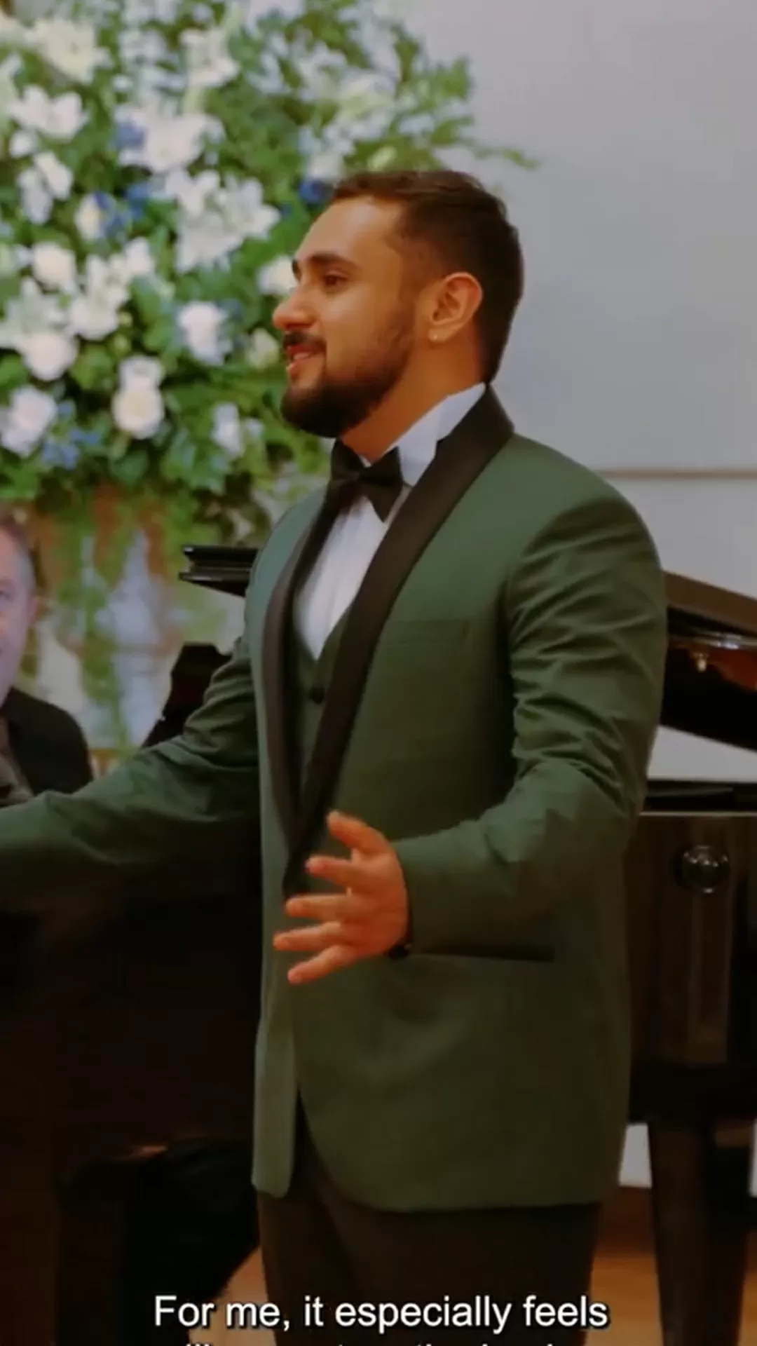 Nicolás Picón durante un concierto de opera 