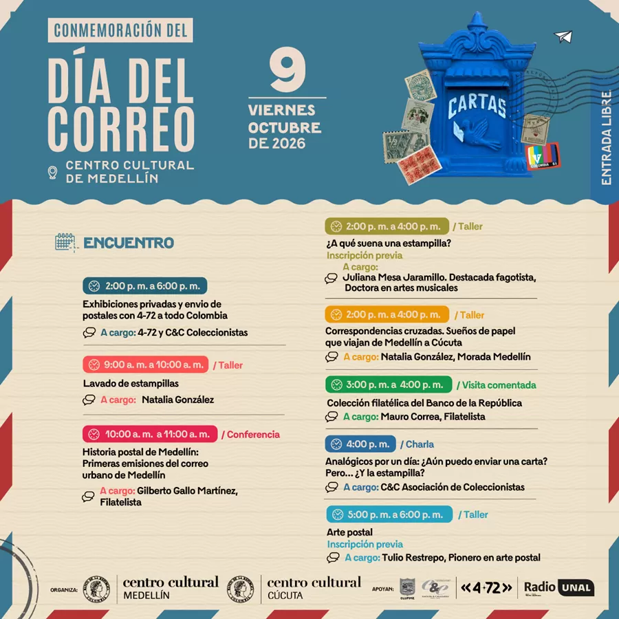 Programación especial Día del Correo 2026 Medellín