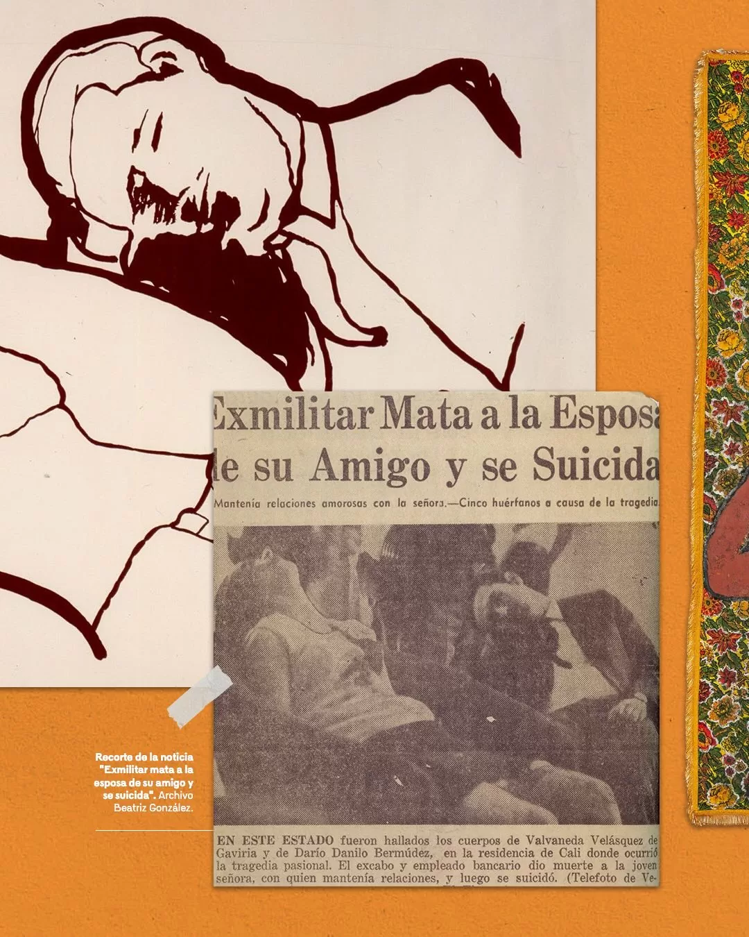 Recorte de la noticia "Exmilitar mata a la esposa de su amigo y se suicida"