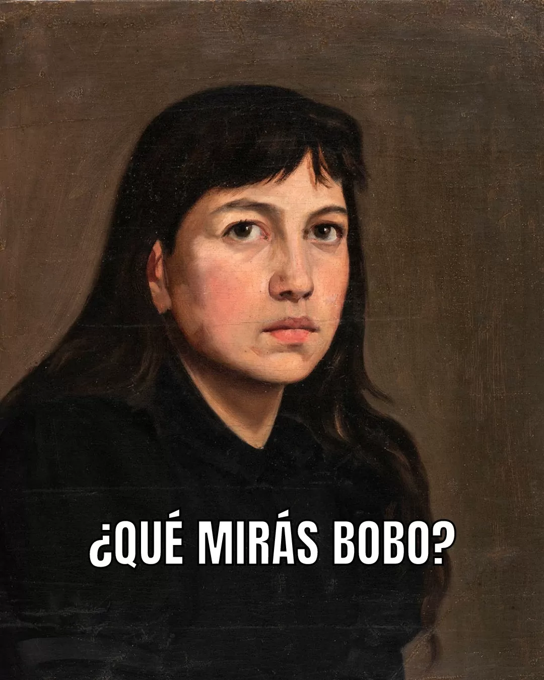 Retrato mujer joven, pintura de Federico Rodríguez Mendoza