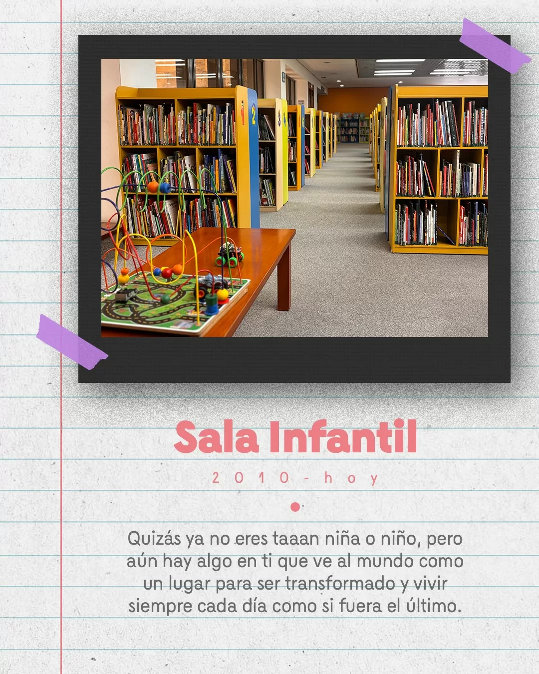 Fotografía de la Sala Infantil de la BLAA