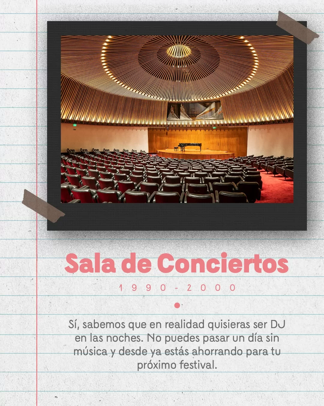 Fotografía de la Sala de Conciertos de la BLAA