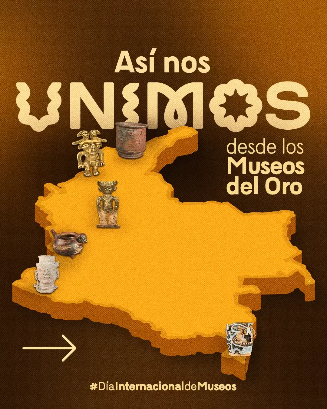 Así nos unimos desde el Museo del Oro.