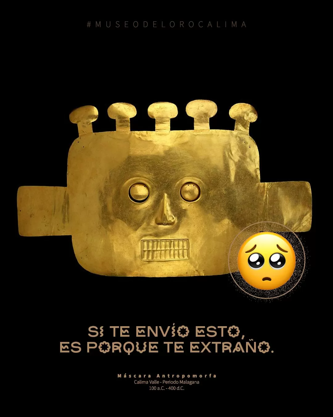 Imagen de colgante, el emoji 🥺 y el texto: Si te envío esto, es porque te extraño 