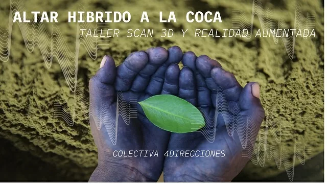 Manos sosteniendo una hoja de coca